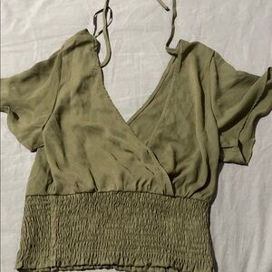 Olive Green Women's Top